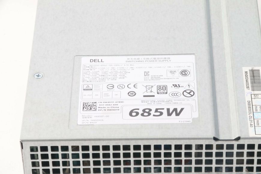 Dell Precision Workstation T5810 T7810 Power Supply 685W K8CDY CYP9P W4DTF K8CDY фото