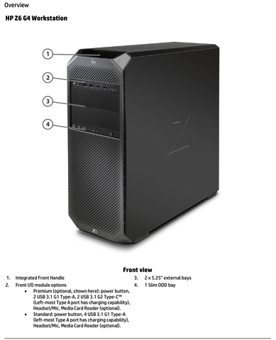 Купити Робоча станція HP Z6 G4 ( 1P Xeon Platinum 8180 32GB DDR4