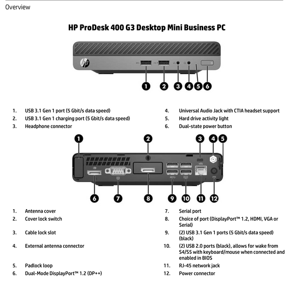 Робоча станція HP 400 G3 35W ( i5 6500T 8GB DDR4 HD630 NVME SSD 250GB ) б/в 30101030001 фото