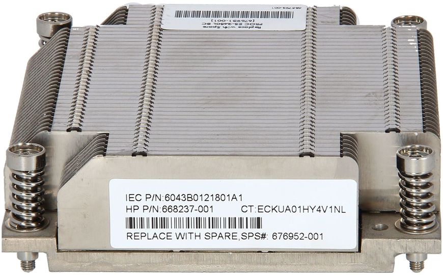 Радиатор [ HPE DL360e Gen8 ] Standard Screw down heat sink 676952-001 668237-001 676952-001 фото
