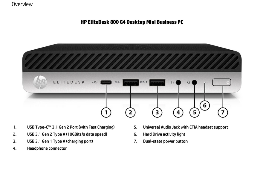 Робоча станція HP 800 G4 35W ( i3 8100T 16GB DDR4 HD630 NVME SSD 250GB ) б/в 30101040577 фото